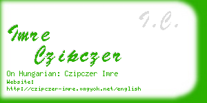 imre czipczer business card